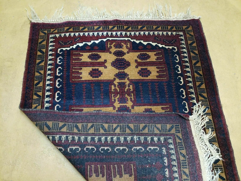 3' X 4' Vintage Handmade Balouchi Balouch Tribal Wool Rug Nice by Jewel Rugs