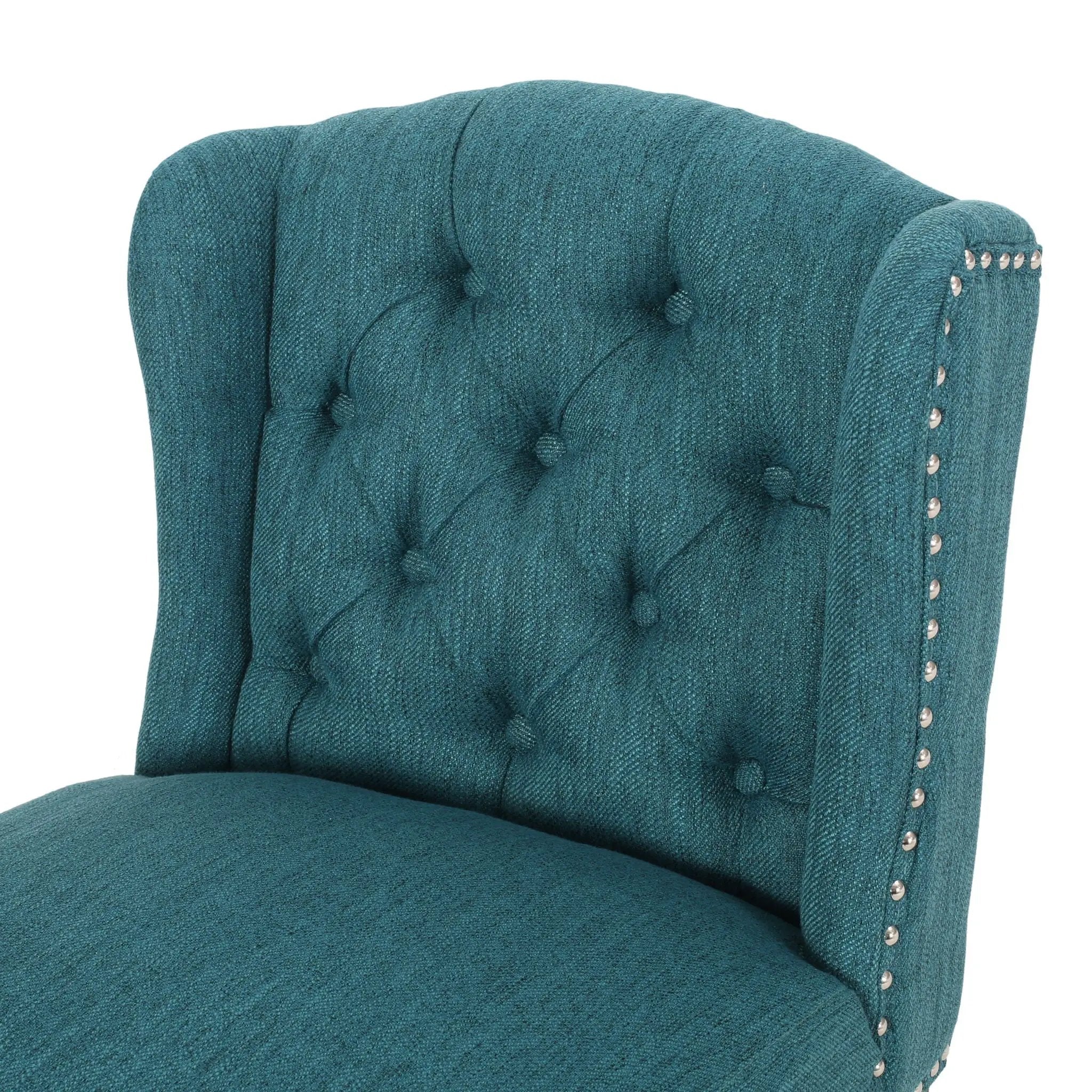 Vienna Contemporary Fabric Tufted Wingback Counter Stools (Set of 2) by HouseOfZazla