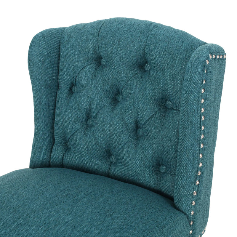 Vienna Contemporary Fabric Tufted Wingback Counter Stools (Set of 2) by HouseOfZazla