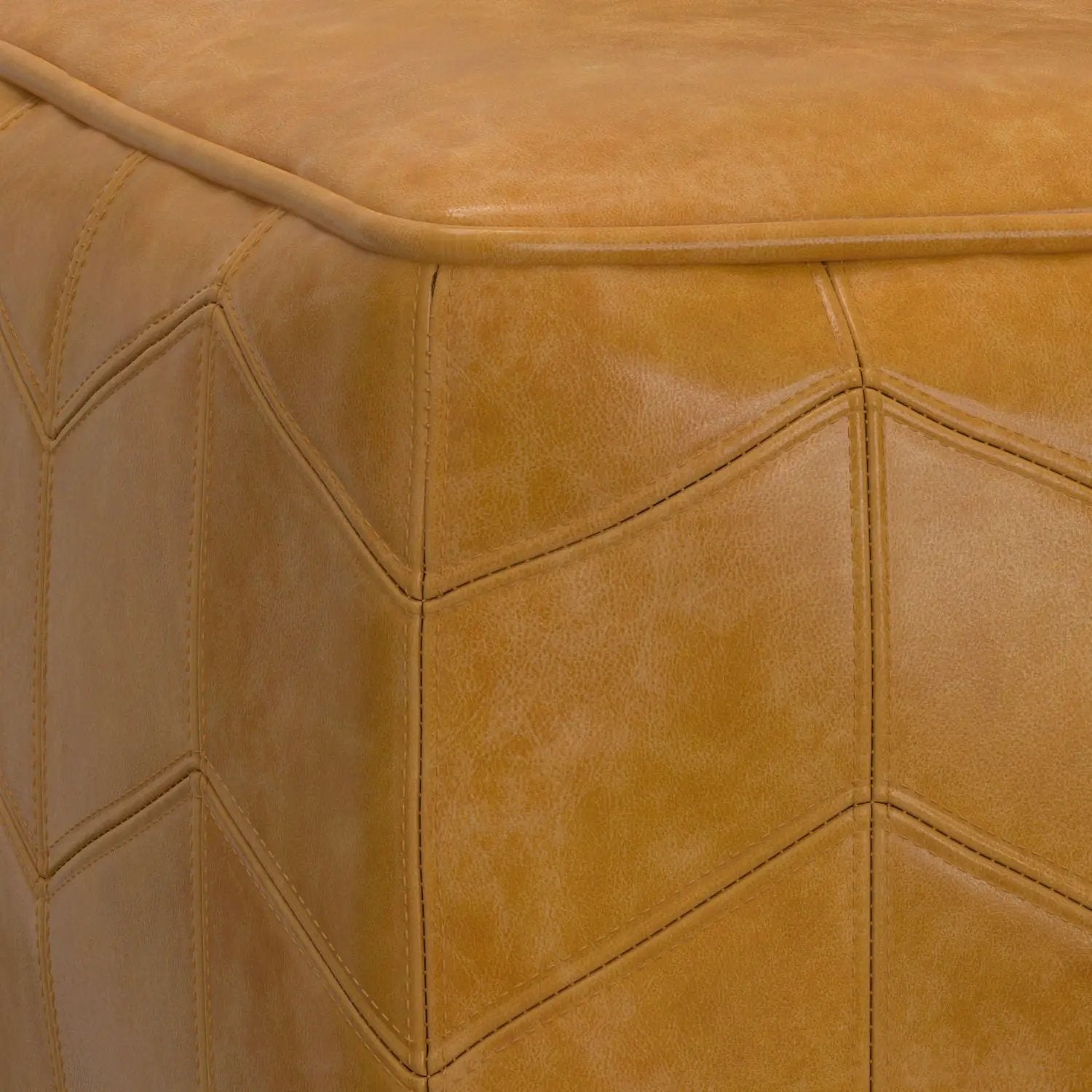 Morden - Square Pouf - Brown by Unique Piece Furniture