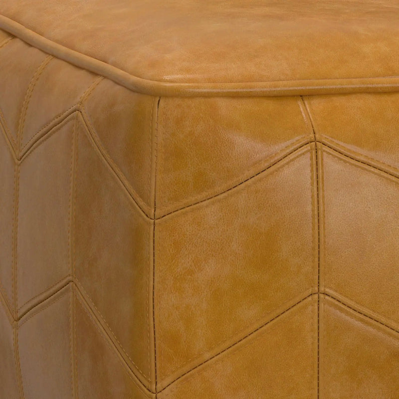 Morden - Square Pouf - Brown by Unique Piece Furniture