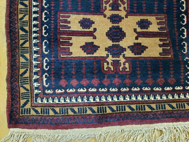 3' X 4' Vintage Handmade Balouchi Balouch Tribal Wool Rug Nice by Jewel Rugs