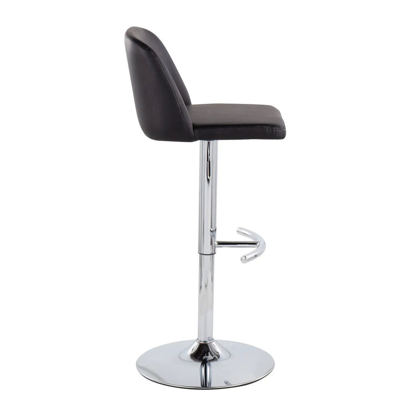 Toriano - Contemporary Adjustable Barstool With Swivel & Rounded T Footrest (Set of 2) by Unique Piece Furniture