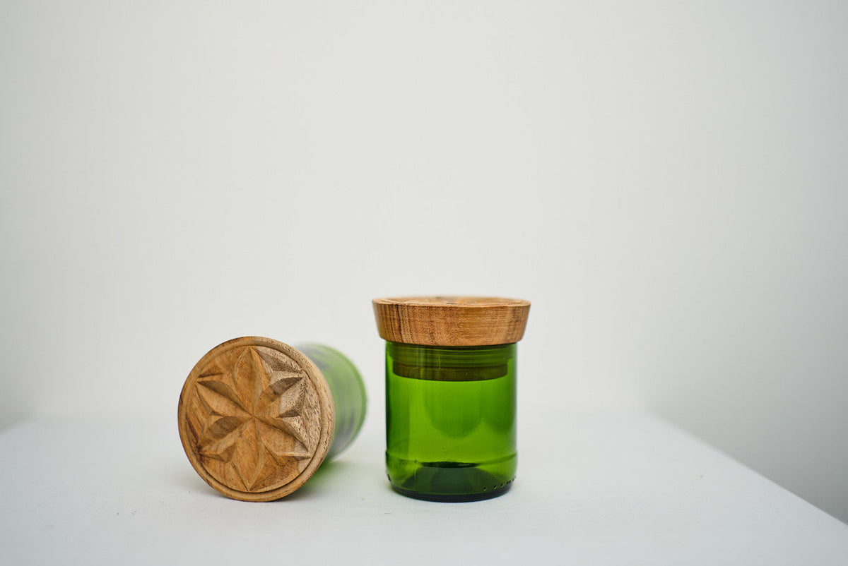 Hiliki Jar - Dark Green - Medium (set of 2), photo 3 of 6