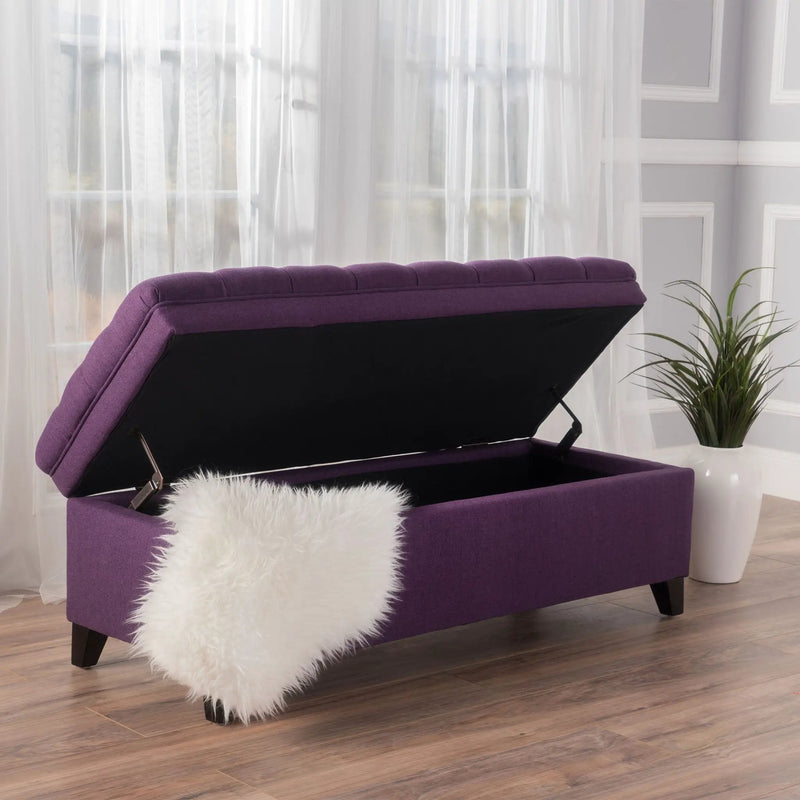 Juliana Storage Ottoman With Birch Legs by HouseOfZazla