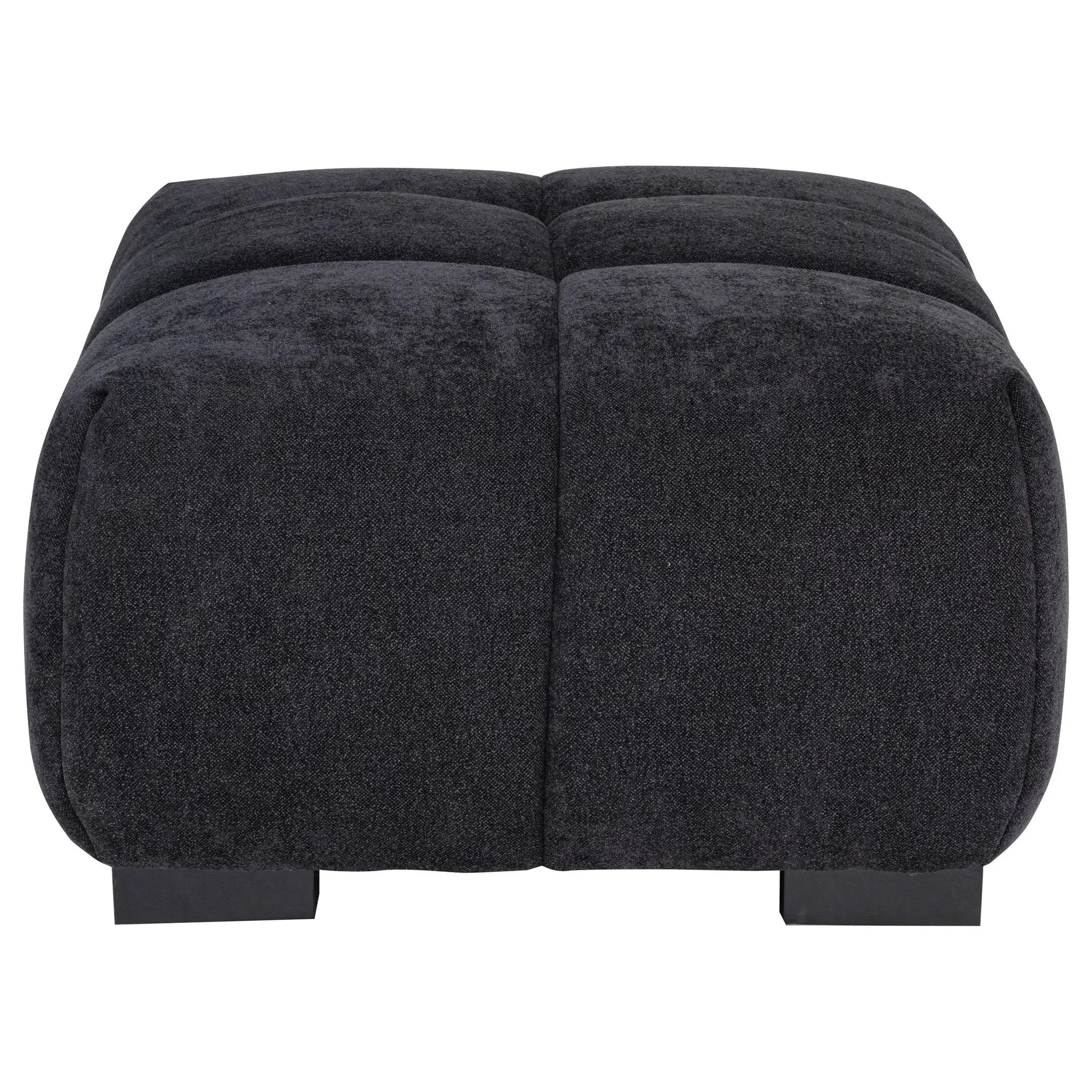 Octavia Upholstered Rectangular Ottoman Black by Unique Piece Furniture