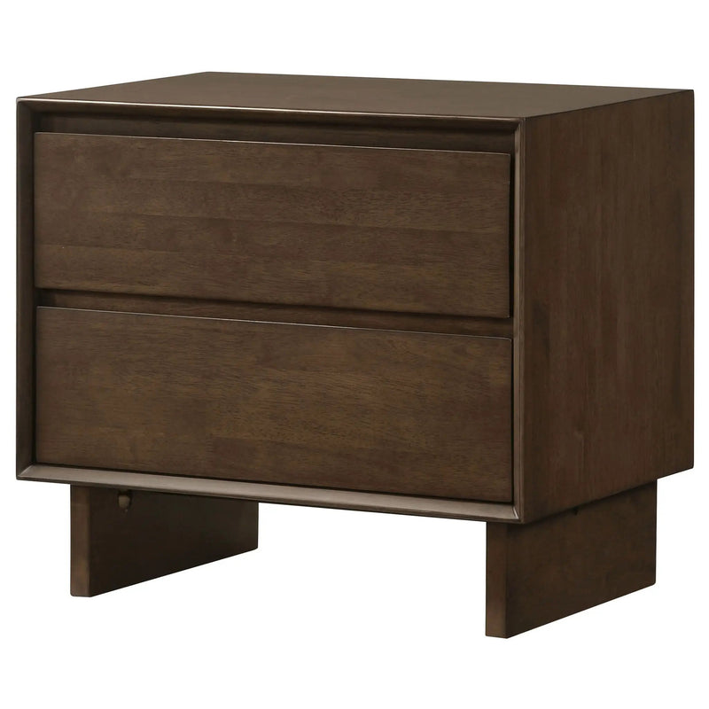 Glenwood 2-drawer Nightstand Bedside Table Warm Brown by Unique Piece Furniture