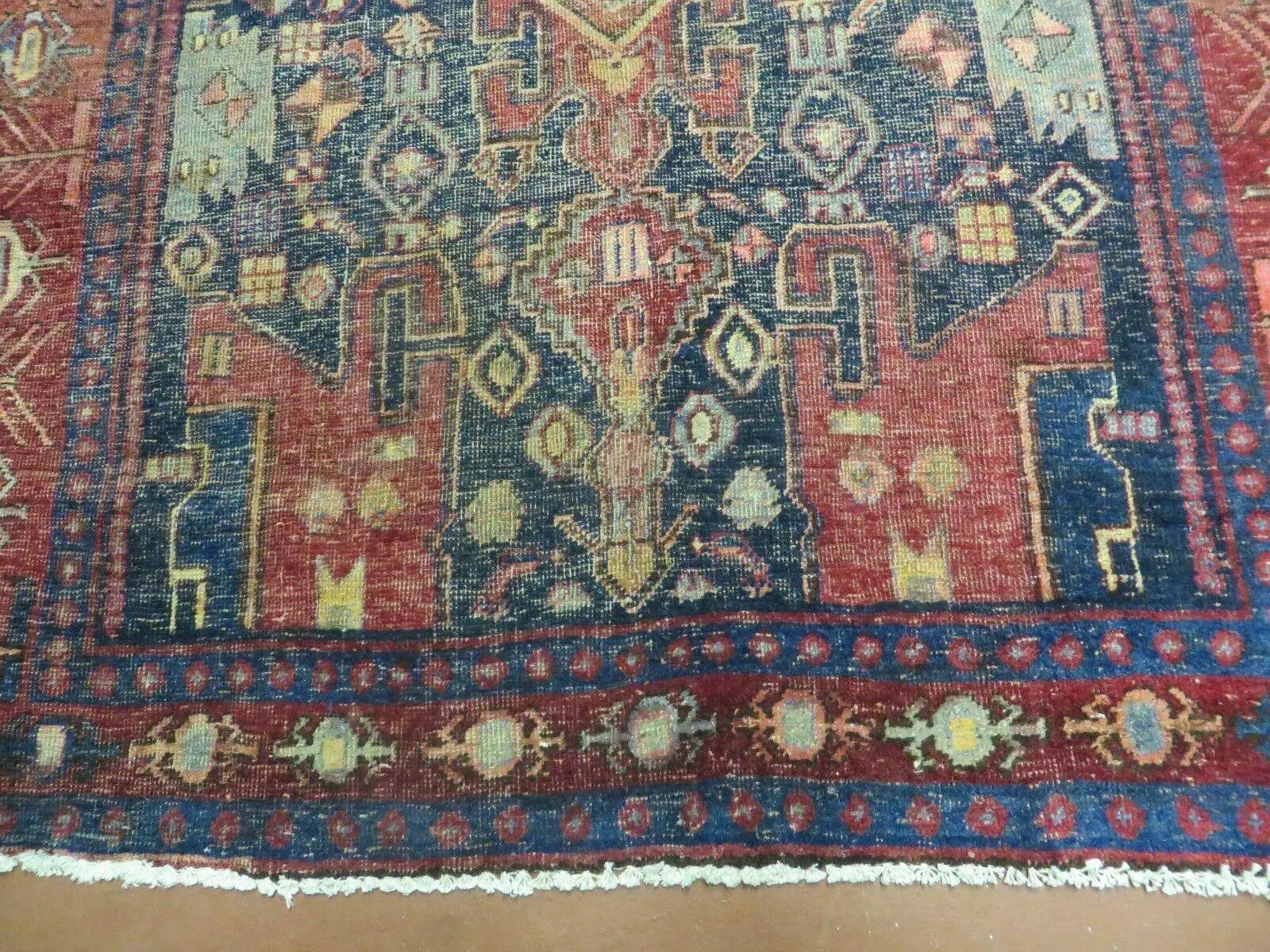4' X 10' Antique Handmade Turkish Floral Tribal Oriental Wool Rug #627 by Jewel Rugs