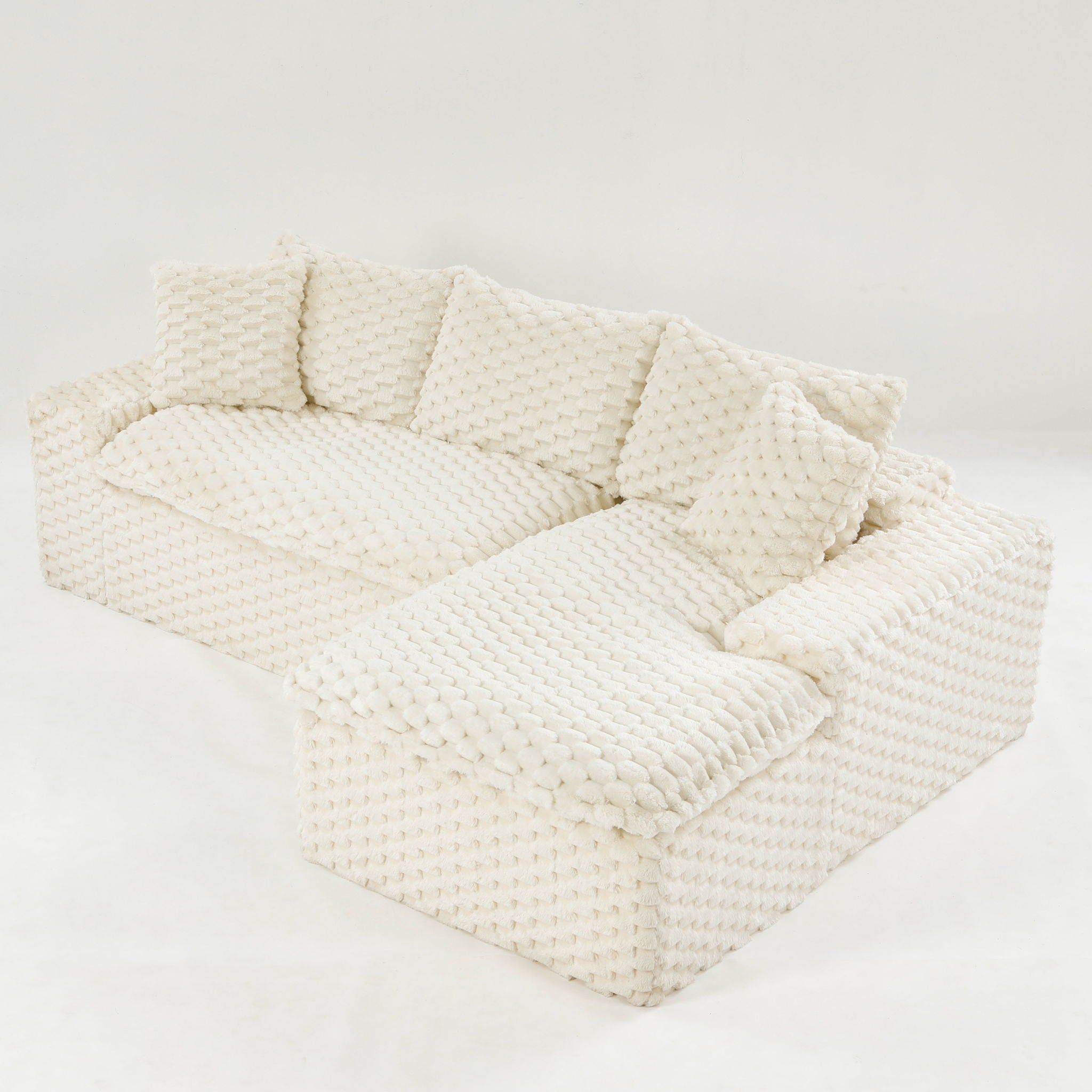 Modular Sofa, Convertible Twin Seat With Chaise Lounge by HouseOfZazla