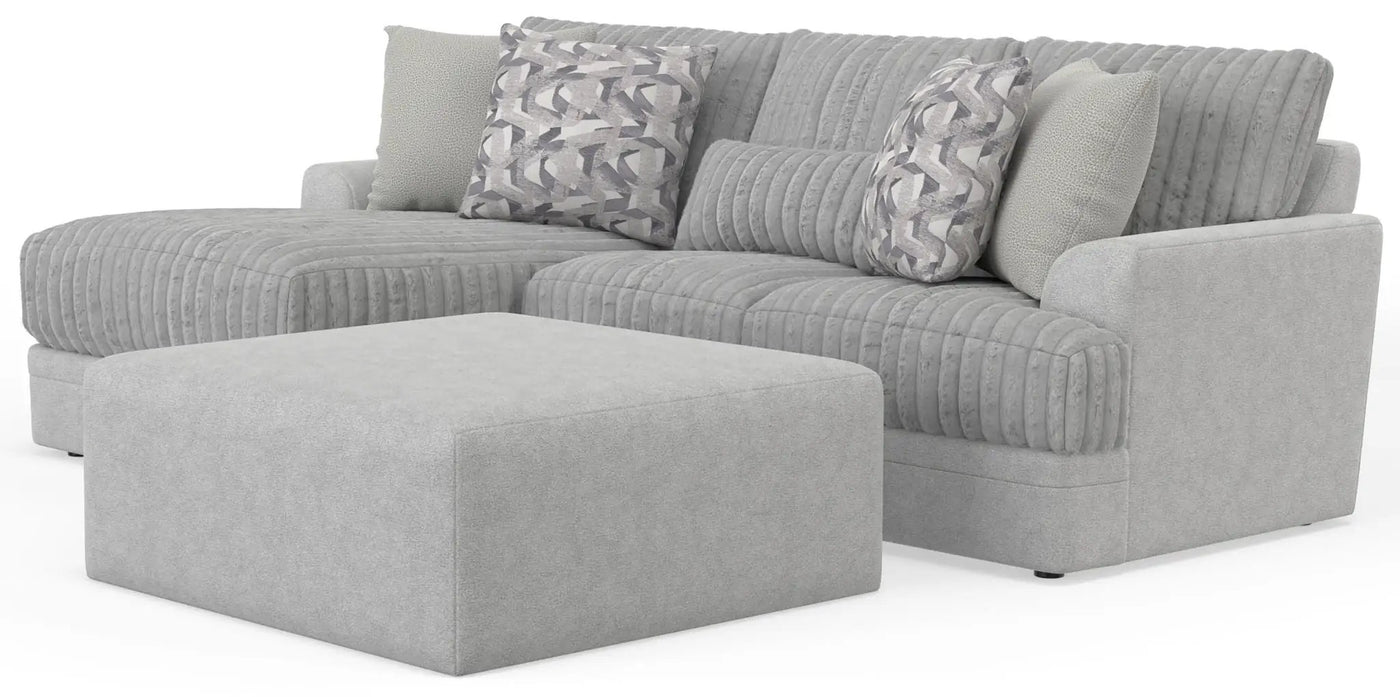 Titan - Sectional With Comfort Coil Seating, Cocktail Ottoman And Accent Pillows Included by Unique Piece Furniture