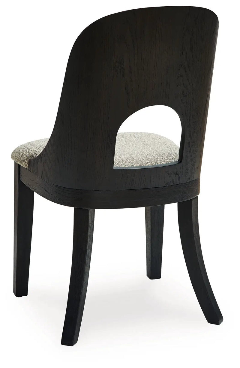Rowanbeck - Dining Upholstered Side Chair (Set of 2) - Gray / Black by Unique Piece Furniture