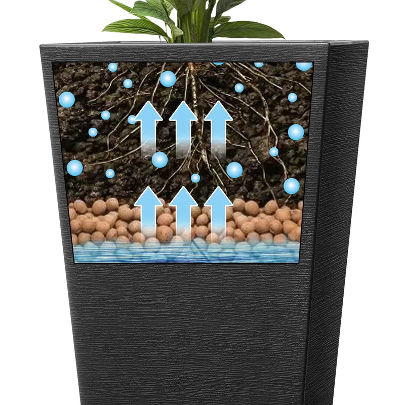 Set of 2 Tall Outdoor Planters 22 Inch by HouseOfZazla