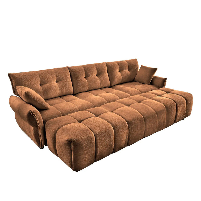 Sofa Set With Ottoman And Pillows, Textured, High Resilience Cushions by Unique Piece Furniture