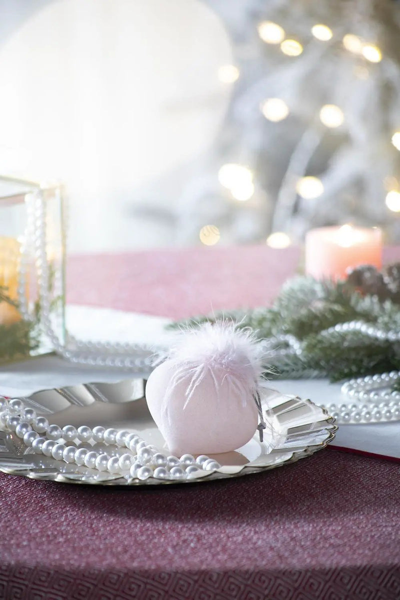 Christmas Ball Ornaments, Glass Decorative Hanging Ball Christmas Tree Ornaments For Holiday Party Decorations (Set of 6) - Pink by Unique Piece Furniture