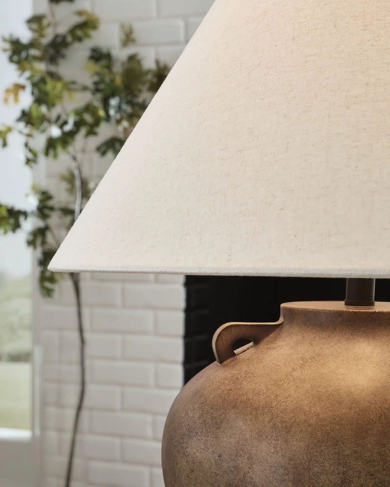 Ferrilby - Poly Table Lamp - Antique Beige by Unique Piece Furniture