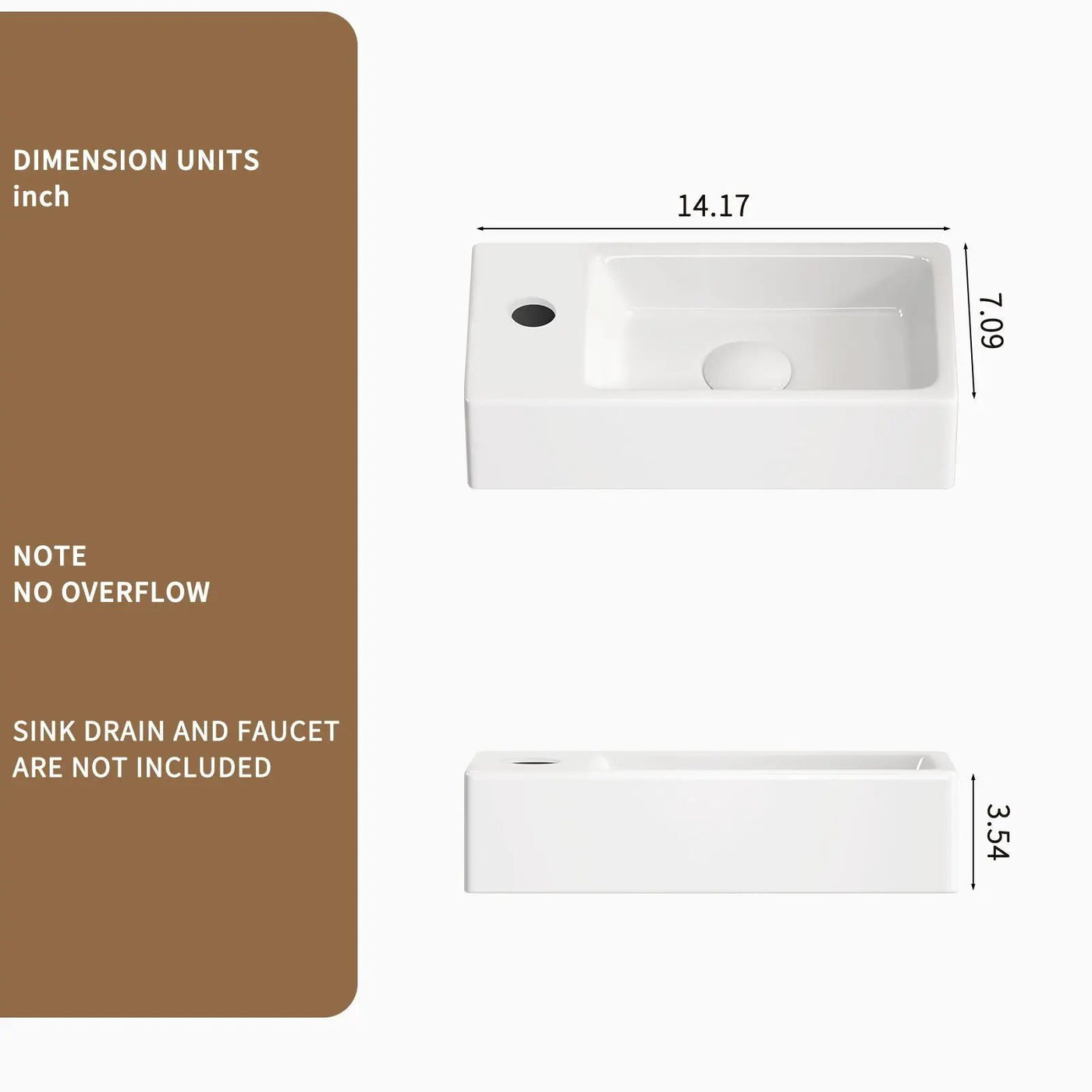 Wall Mounted Bathroom Sink With Faucet And Drain by HouseOfZazla