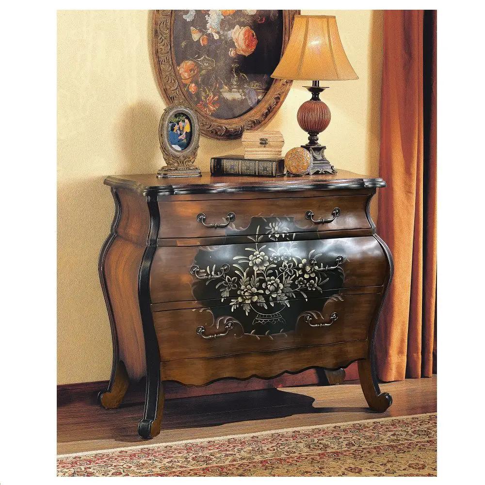 Roma - 37" Chest - Oak & Antique Black by Unique Piece Furniture