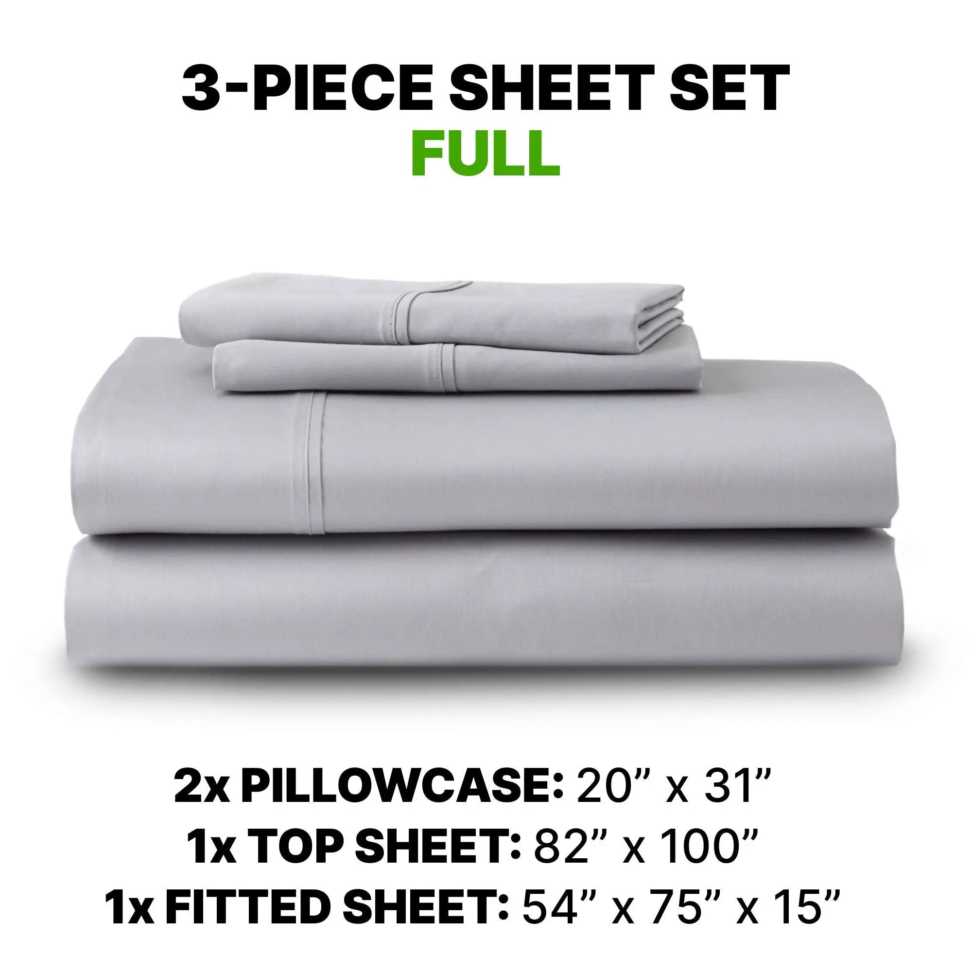 Sheet Set Luxurious Supima Cotton & TENCEL Blend with GhostGrip Bands by HouseOfZazla