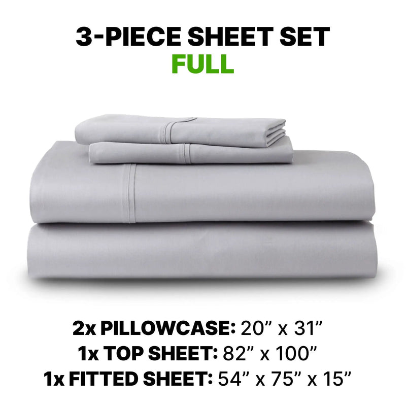 Sheet Set Luxurious Supima Cotton & TENCEL Blend with GhostGrip Bands by HouseOfZazla