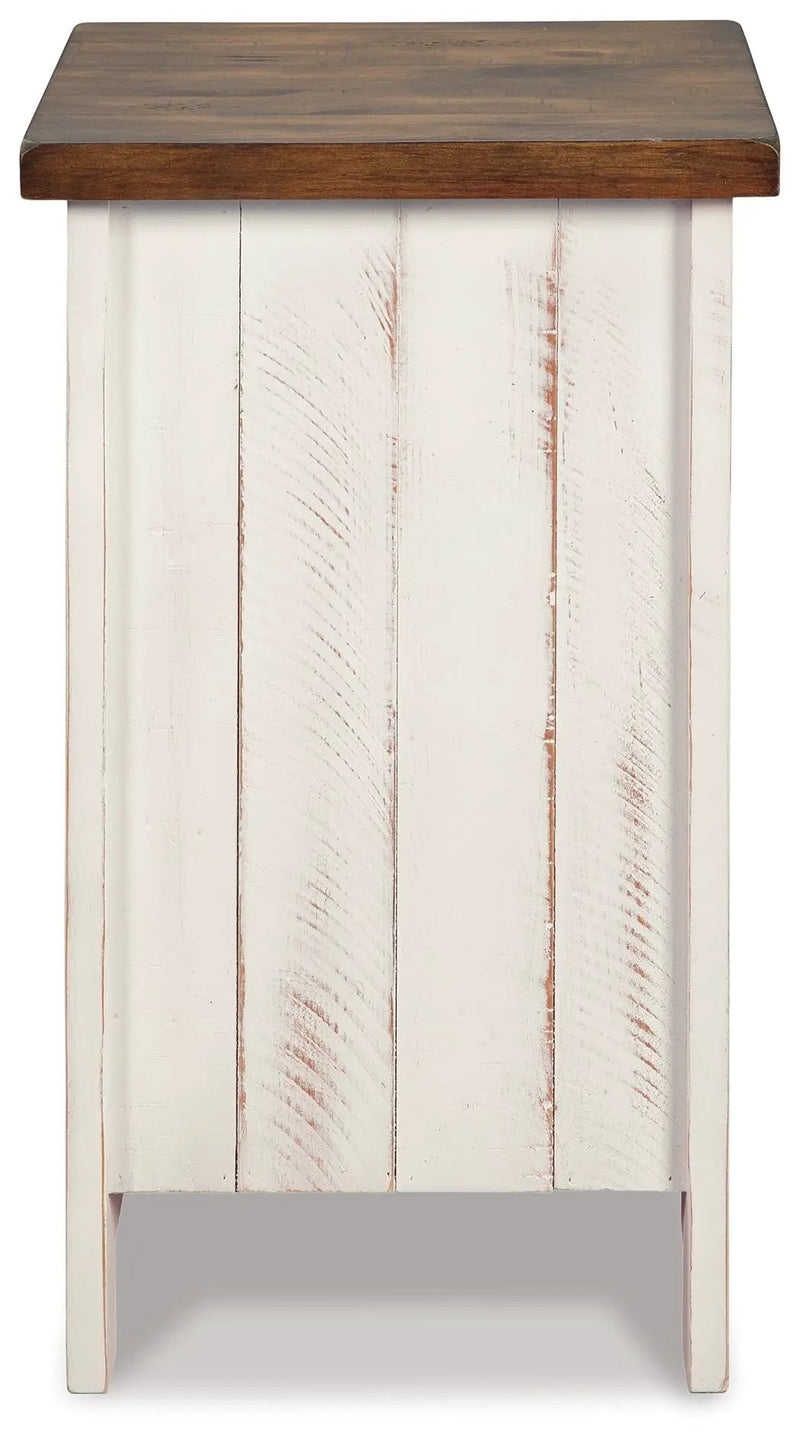Wystfield - Chair Side End Table - White / Brown by Unique Piece Furniture