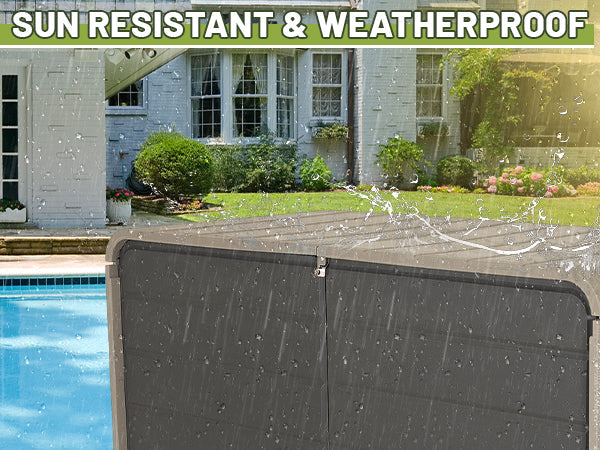 260 Gallon Plastic Deck Box with Lock and Wheels by HouseOfZazla