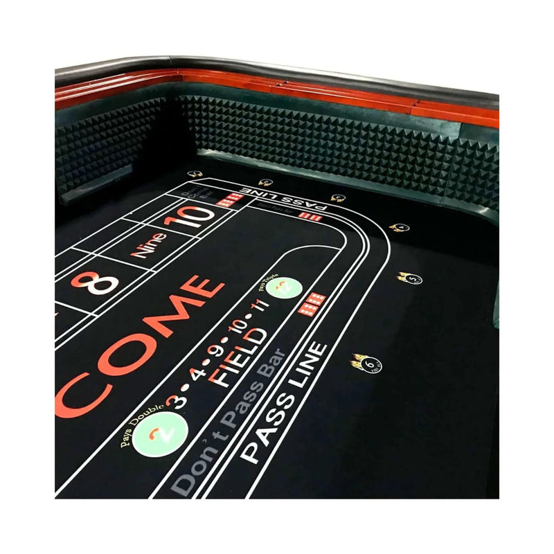 12FT Casino Style Craps Table With Full Drink Rail And Cushion Rim Cover (SAK35098) by SAKSBY WHOLESALE