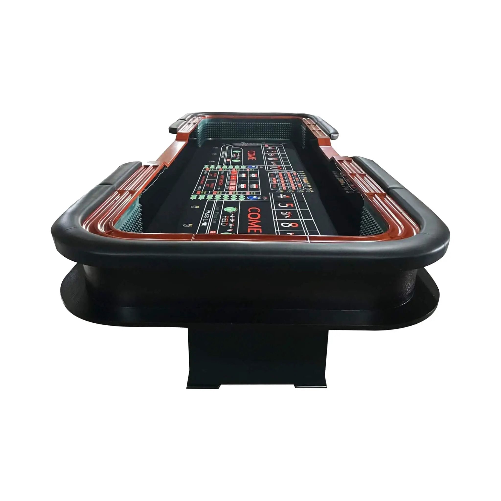 12FT Casino Style Craps Table With Full Drink Rail And Cushion Rim Cover (SAK35098) by SAKSBY WHOLESALE