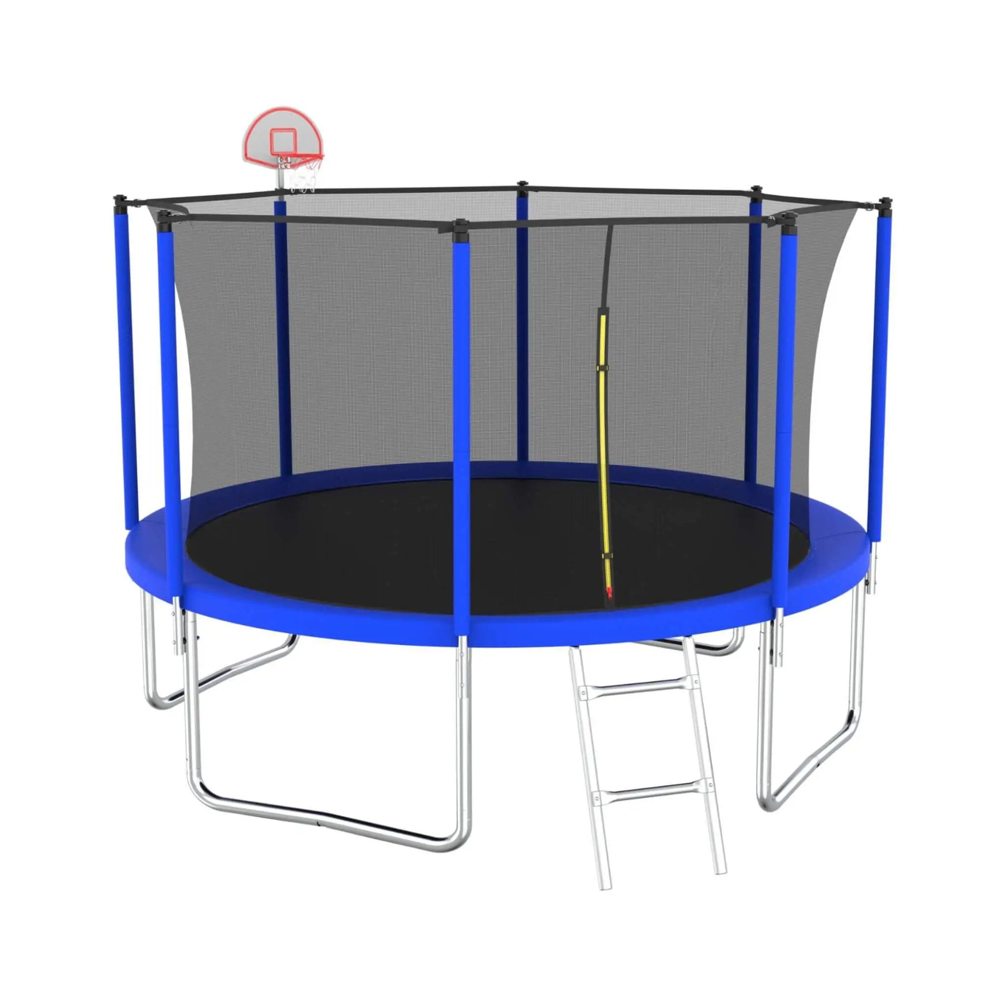 Premium 12FT Outdoor Backyard Trampoline For Kids And Adults With Basketball Hoop And Safety Enclosure (SAK15723) by SAKSBY WHOLESALE