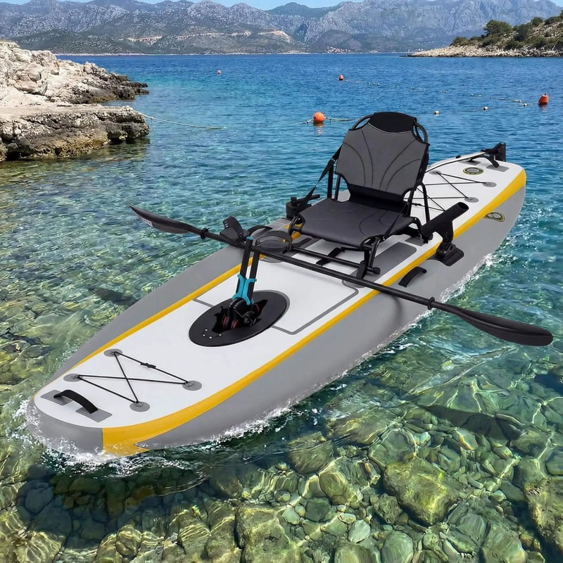 Portable 12FT Lightweight Inflatable PVC Fishing Kayak With Pedal System (SAK64328) by SAKSBY WHOLESALE
