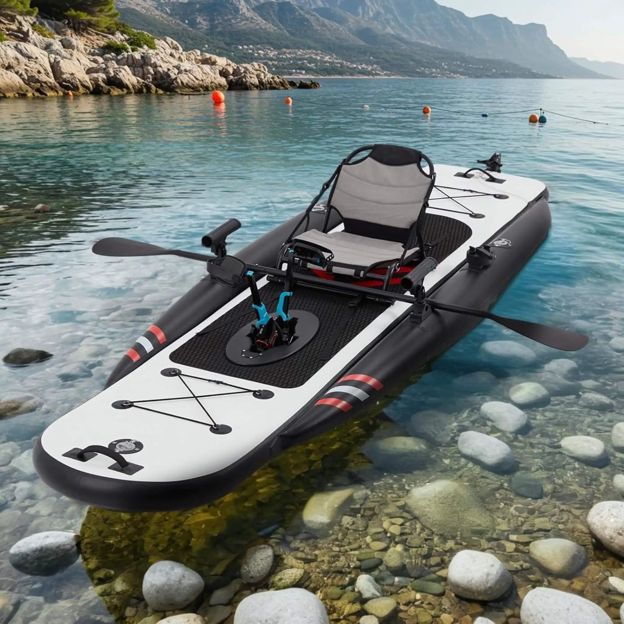 Premium 12FT Lightweight Inflatable Fishing Kayak With Pedal System (SAK15079) by SAKSBY WHOLESALE