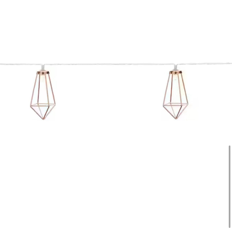 12Ft SmartYard Battery Operated Metal Indoor Integrated LED String Lights 10-Light by Outdoor Solar Outlet