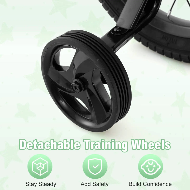 14 Inch Kids Bike Adjustable with Transparent Chain Cover for 4-5 Years Old by DirectDeals