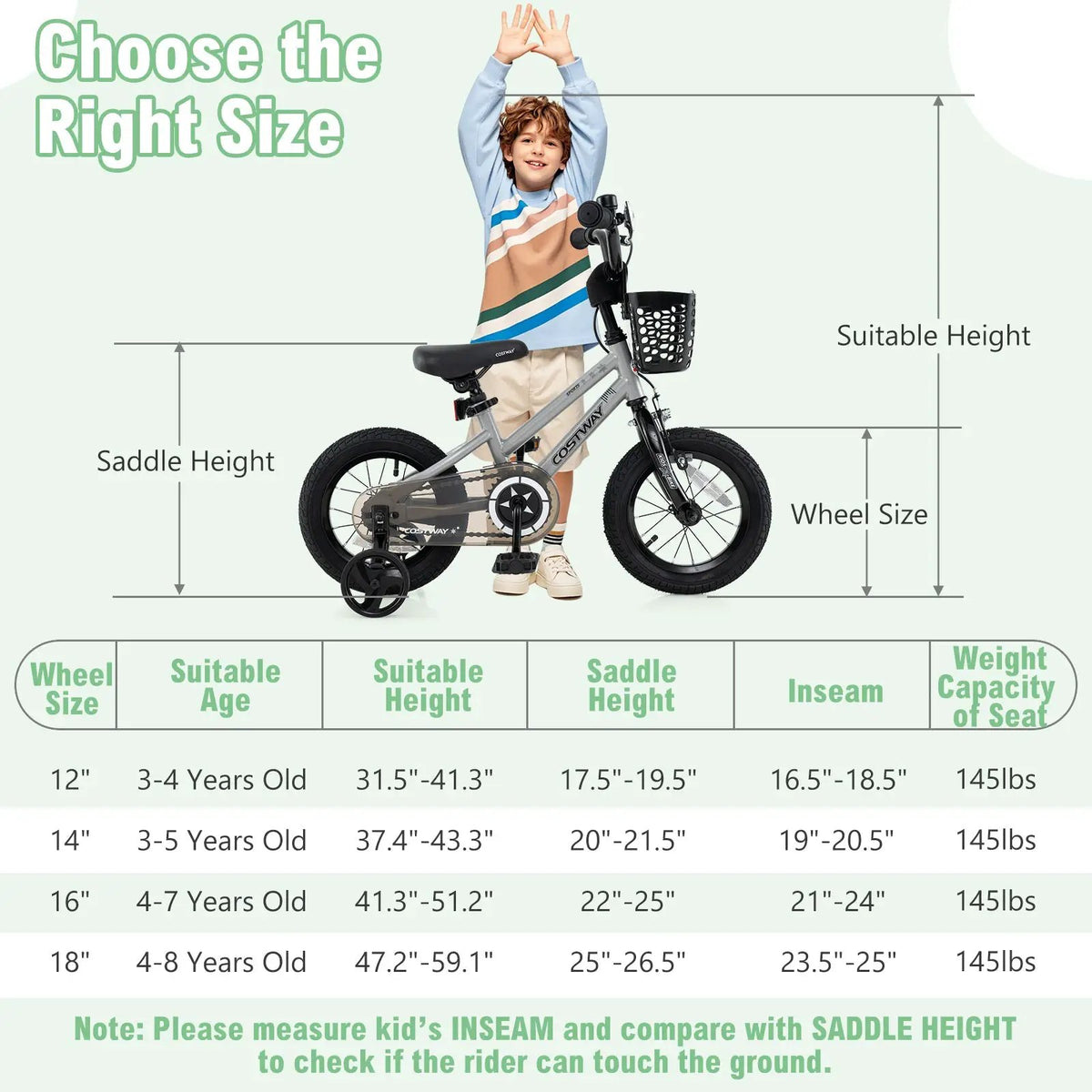 14 Inch Kids Bike Adjustable with Transparent Chain Cover for 4-5 Years Old, photo 4 of 11