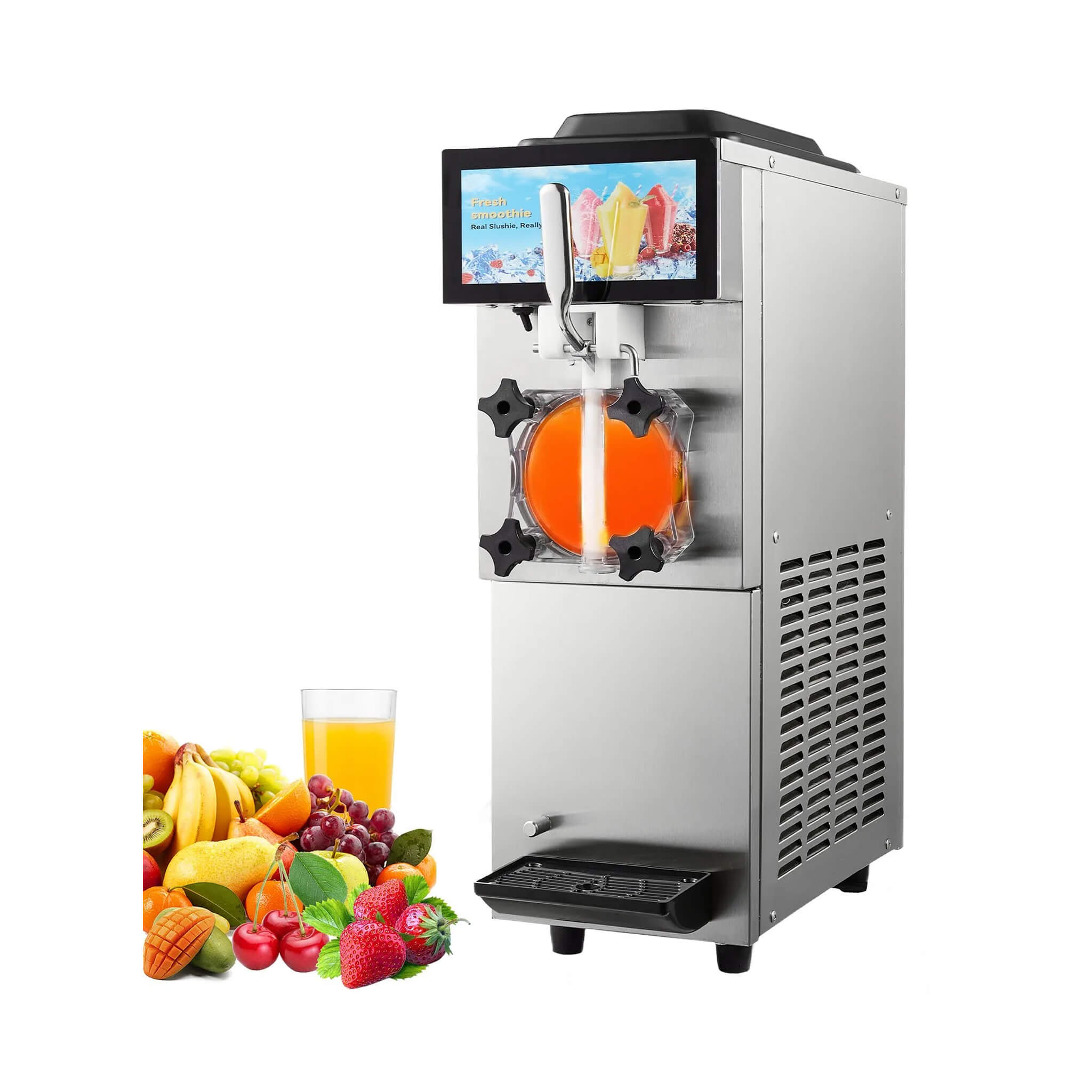 12L Commercial Single Tank Stainless Steel Slushy Machine With Touchscreen (SAK35871) by SAKSBY WHOLESALE