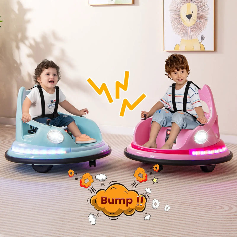 12V Kids Ride On Bumper Car with Remote Control and Dual Joysticks by DirectDeals