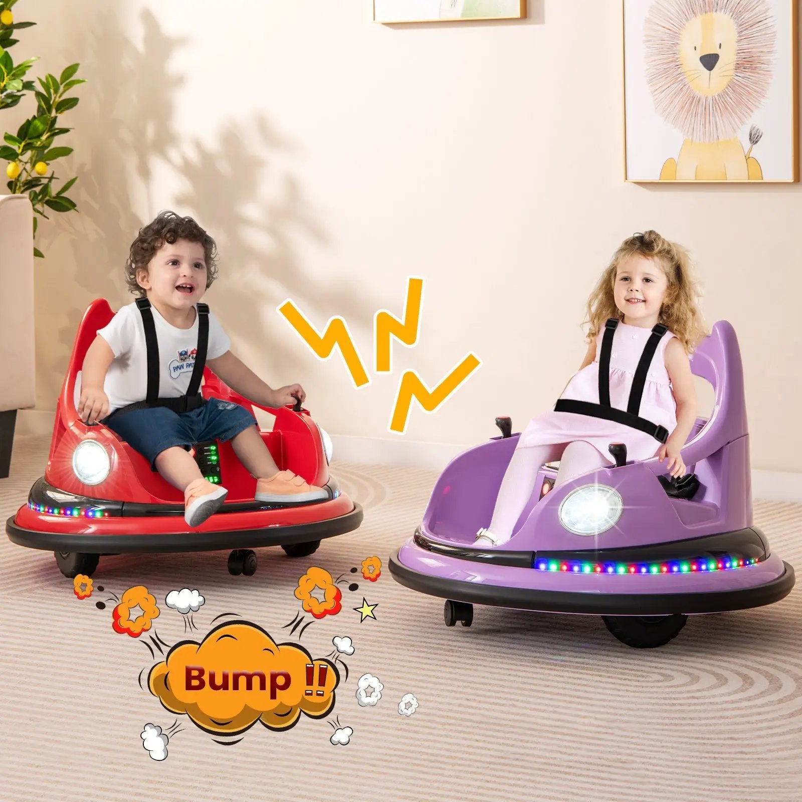 12V Kids Ride On Bumper Car with Remote Control and Dual Joysticks by DirectDeals
