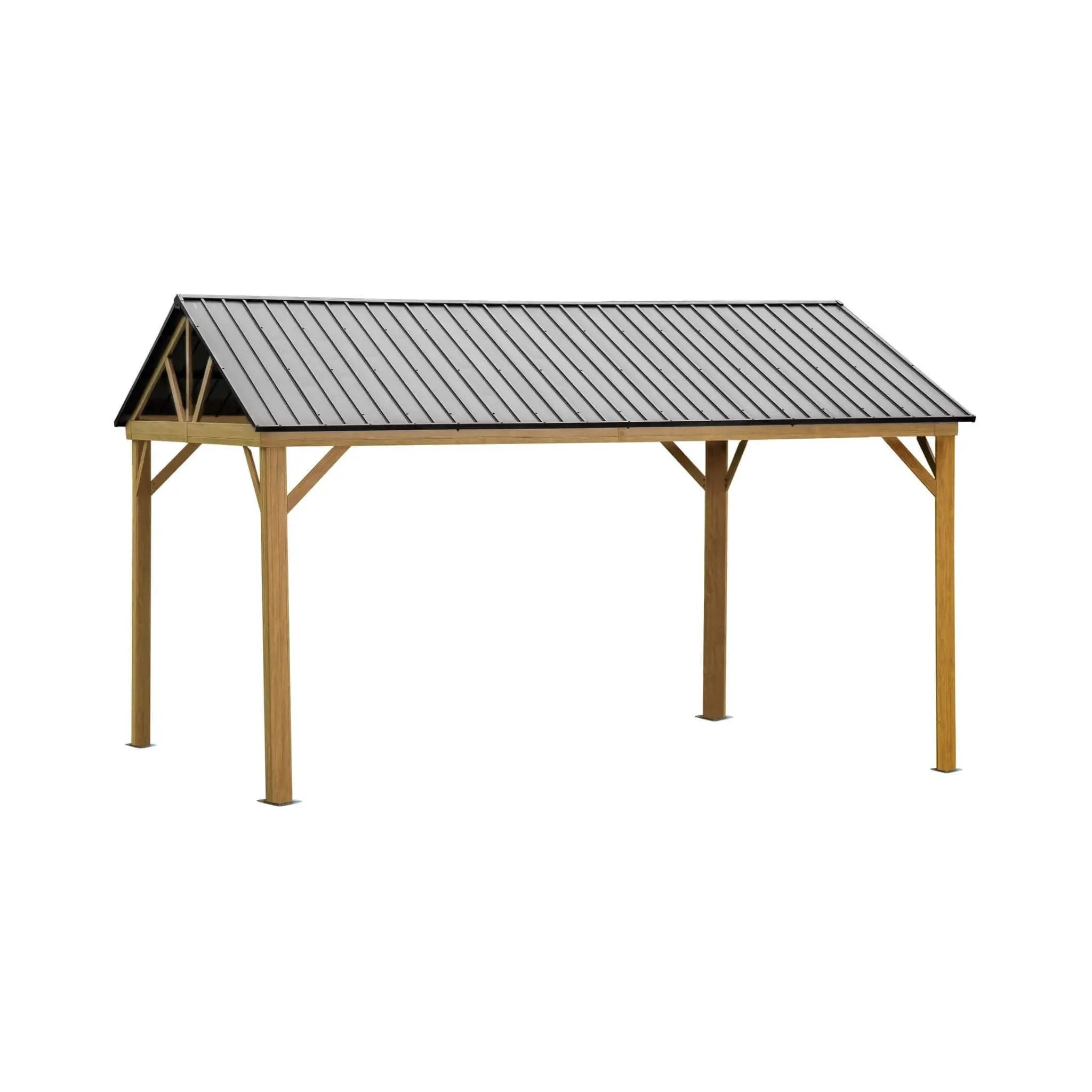[12X14FT] Alora Hardtop All-Weather Outdoor Gazebo With Galvanized Steel Roof (SAK83261) by SAKSBY WHOLESALE