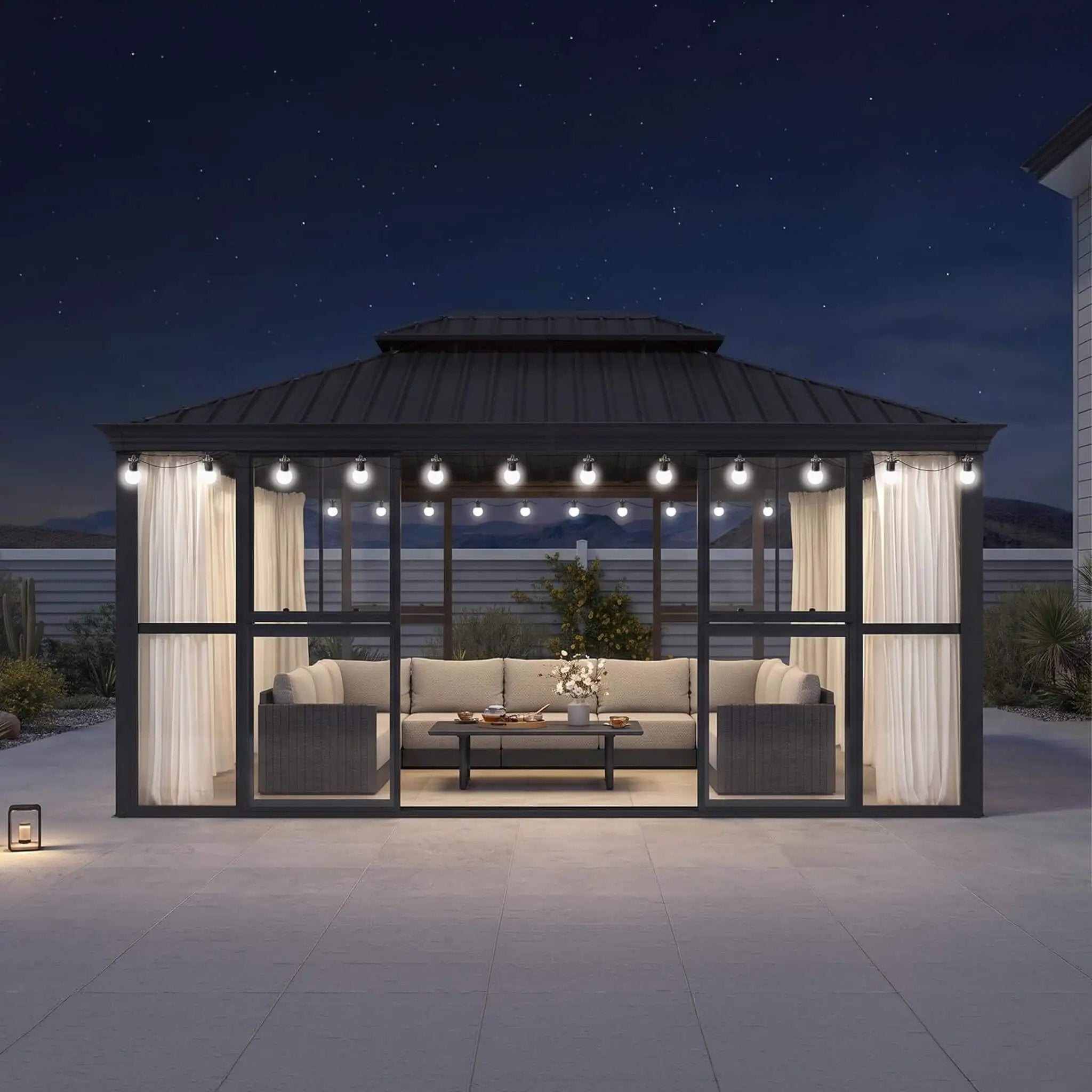 [12X16FT] Vue Extra-Large Luxury Panoramic Solarium With Windows And Sliding Doors (SAK71853) by SAKSBY WHOLESALE
