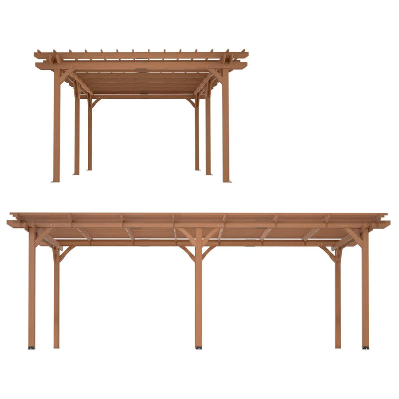 [12X16FT] Alora Extra-Large Outdoor Wooden Waterproof Grape Pergola (SAK76476) by SAKSBY WHOLESALE