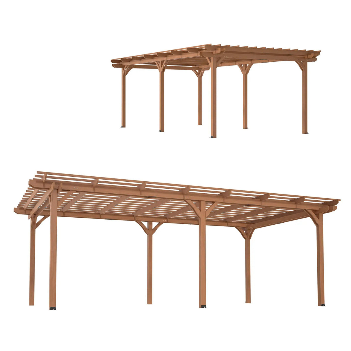[12X16FT] Alora Extra-Large Outdoor Wooden Waterproof Grape Pergola (SAK76476) by SAKSBY WHOLESALE