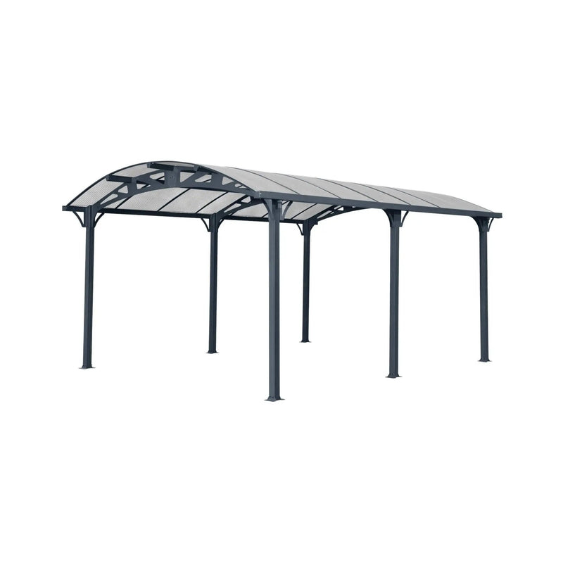 [12X16FT] Alora Large Outdoor Aluminum Arch Carport With Polycarbonate Panels (SAK65820) by SAKSBY WHOLESALE