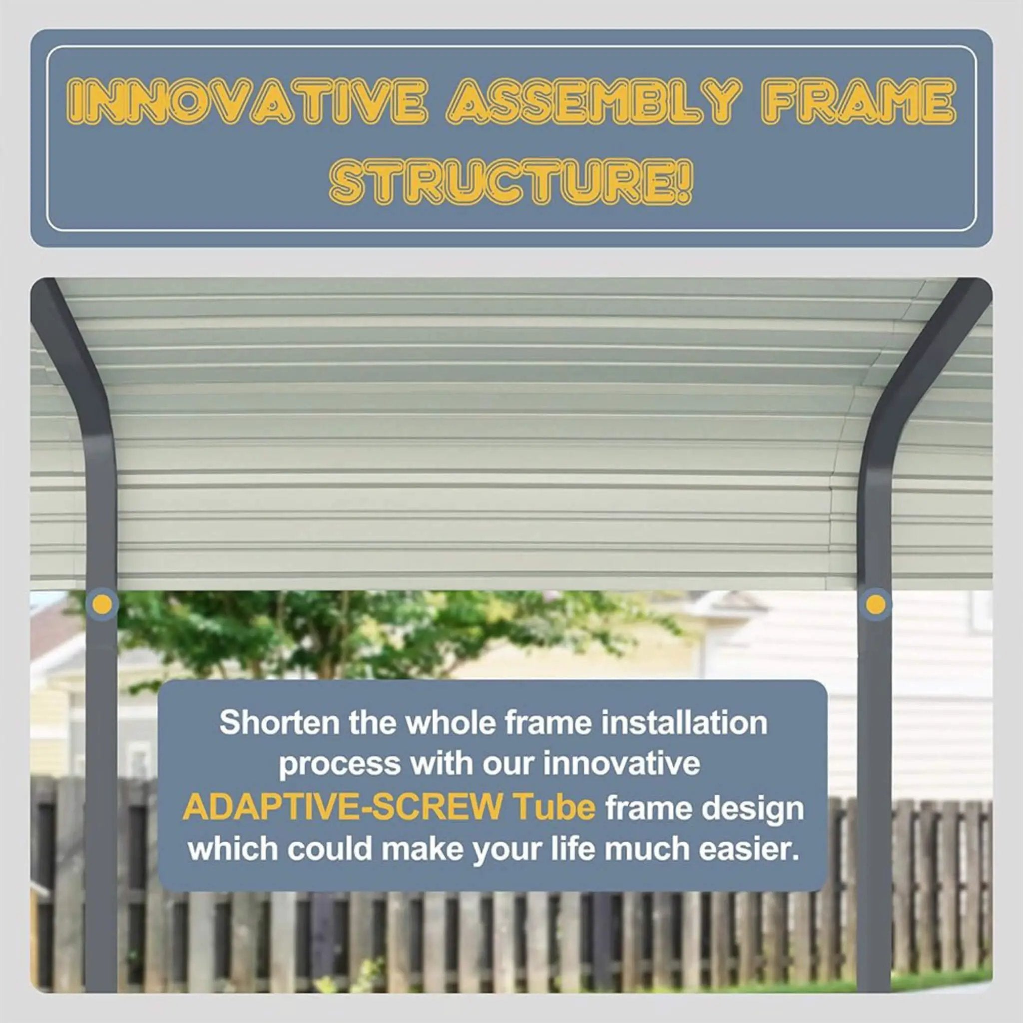 [12X20FT] Alora Premium Heavy-Duty Outdoor Canopy Garage Shelter With Galvanized Metal Roof (SAK91523) by SAKSBY WHOLESALE