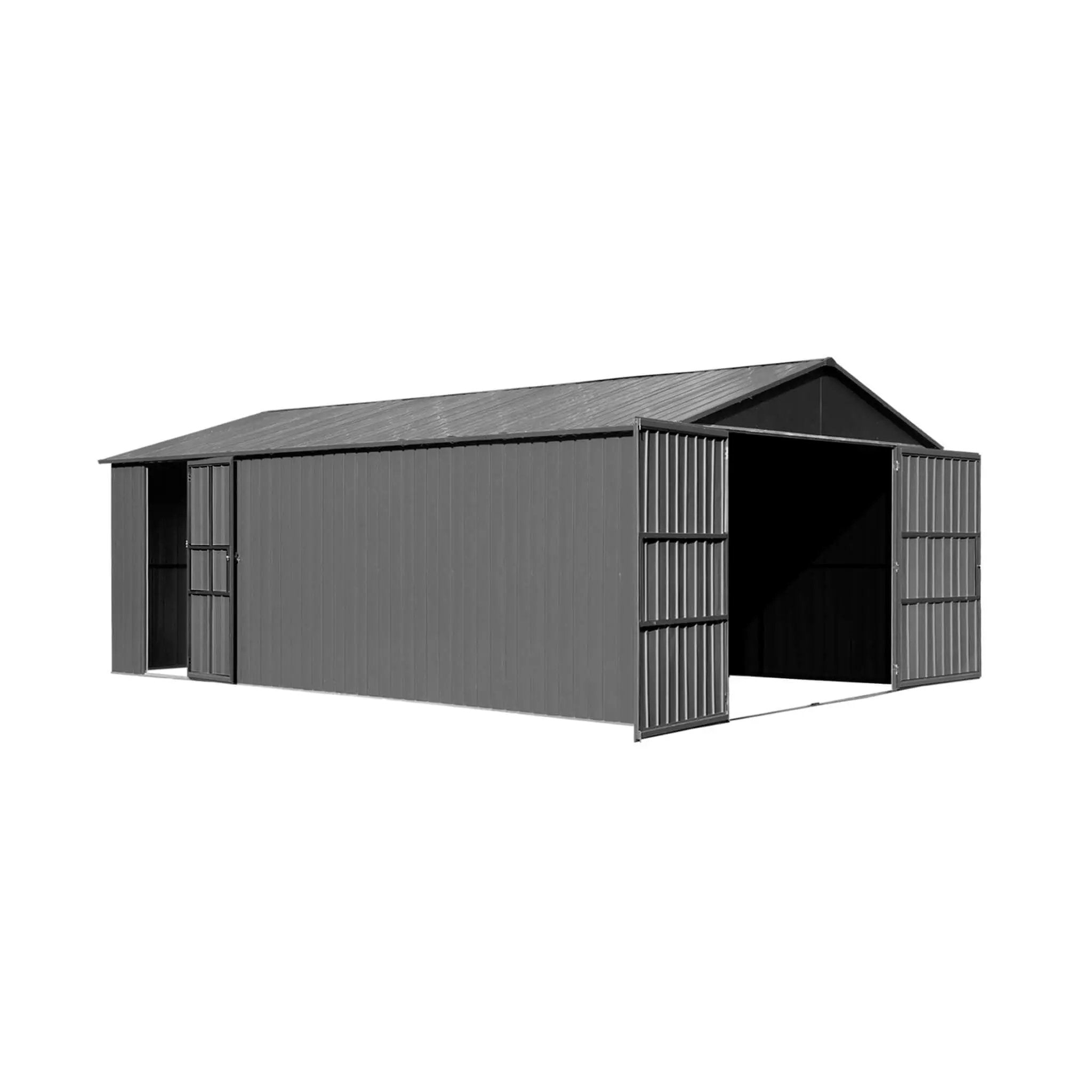 Extra-Large Outdoor Heavy-Duty Metal Garage Shed With Lockable Doors [No Floor] (SAK14093) by SAKSBY WHOLESALE