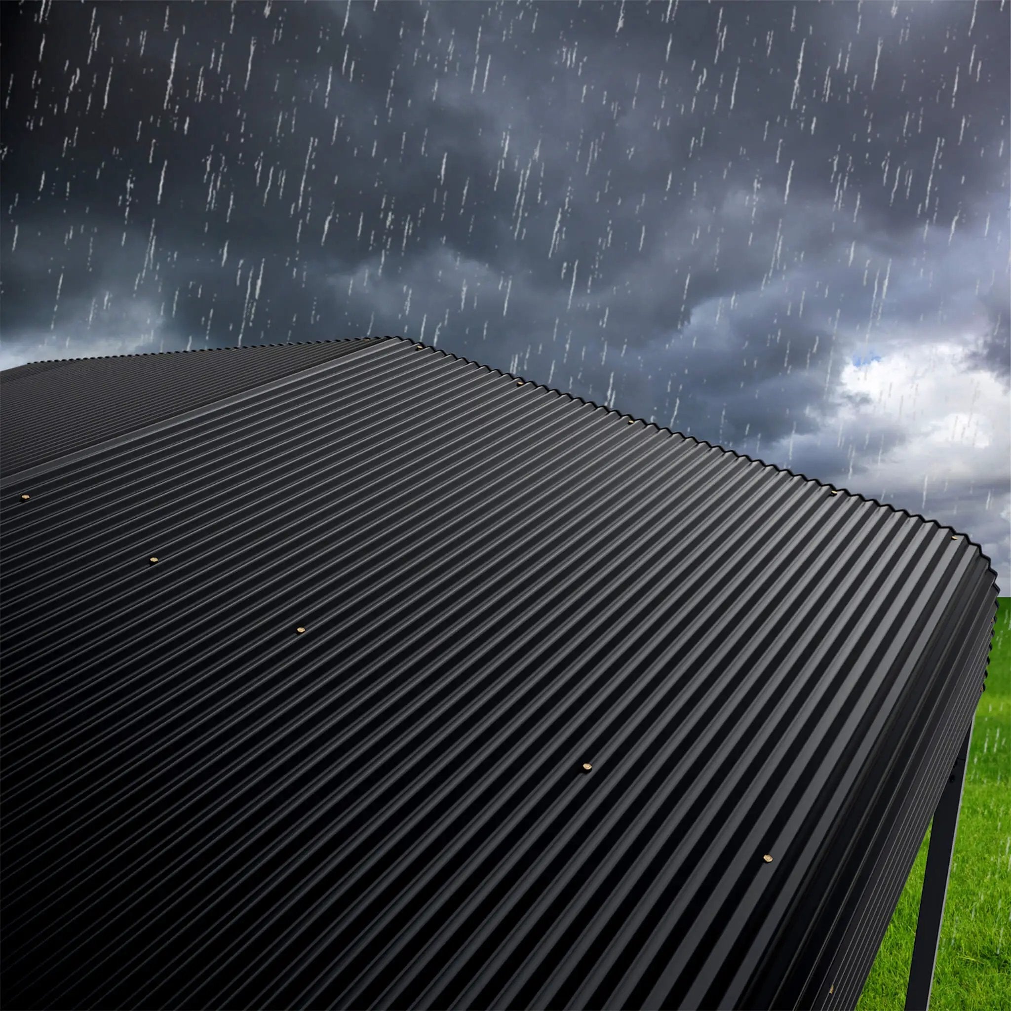 [12X20FT] Alora Heavy-Duty All-Weather Metal Carport With Reinforced Support Base (SAK97381) by SAKSBY WHOLESALE