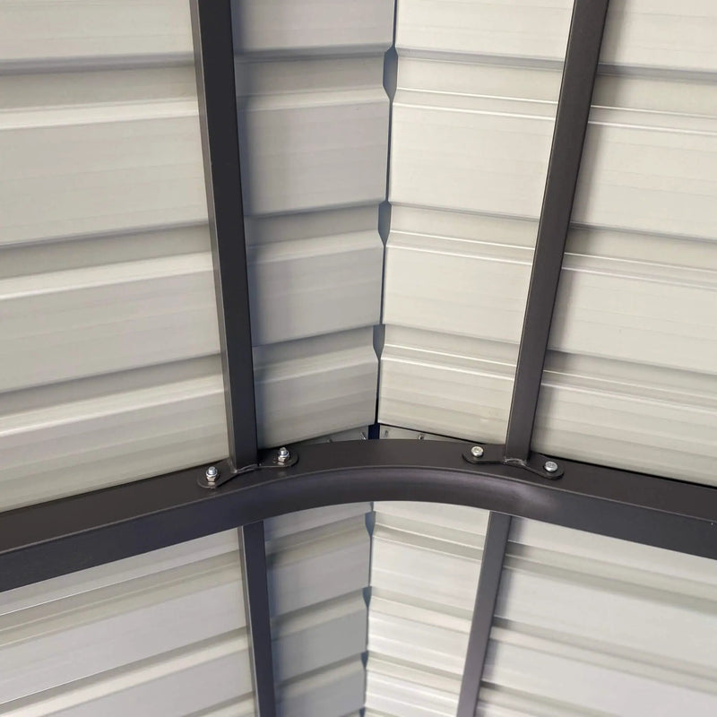 [12X20FT] Alora Heavy-Duty Metal Carport With Galvanized Steel Roof For Car, Boats And Trucks, Gray (SAK95562) by SAKSBY WHOLESALE