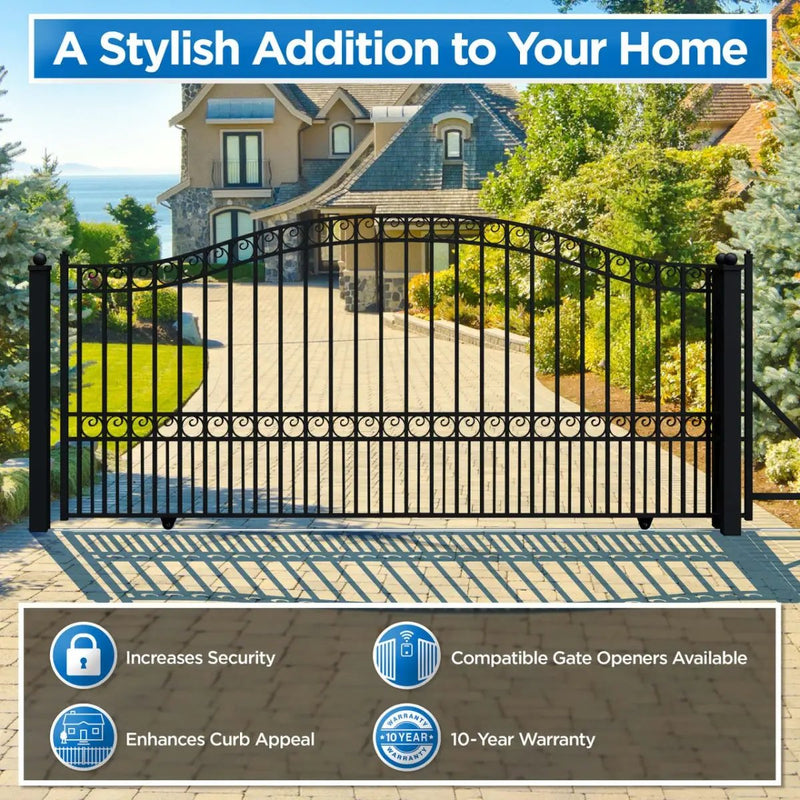 14x6 ft Steel Sliding Driveway Gate by Chery Industrial