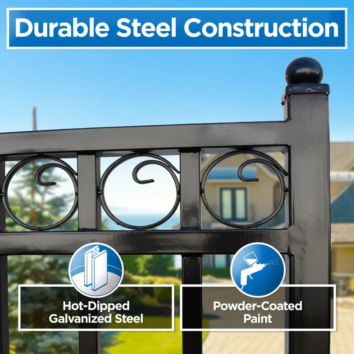 12x6 ft Steel Sliding Driveway Gate by Chery Industrial