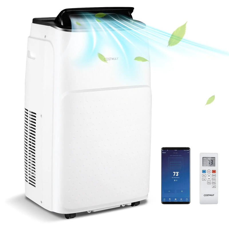 13000 BTU Portable 4-in-1 Air Conditioner with App and Voice Control-White by DirectDeals