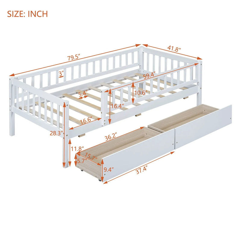 Multi Functional Wooden Daybed Bed by Unique Piece Furniture