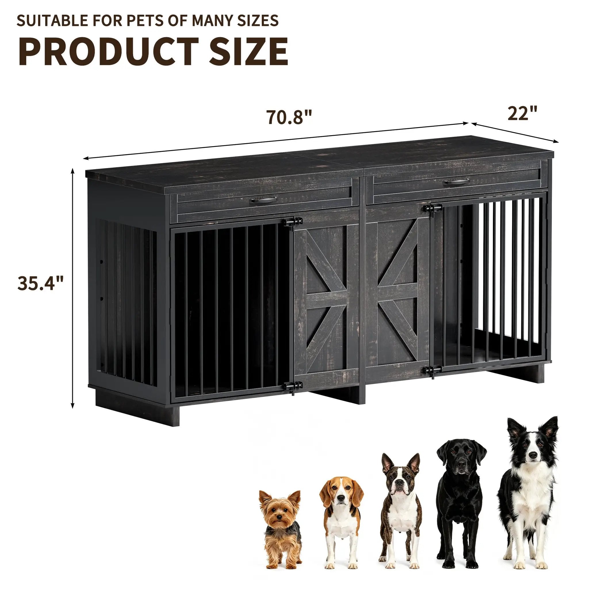 Dog Crate Furniture TV Stand by HouseOfZazla